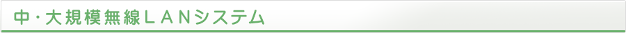 中・大規模無線LANシステム
